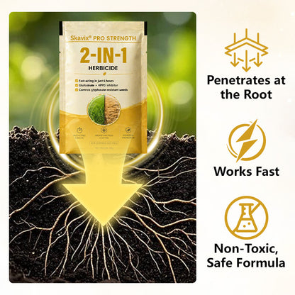 🏆 Official Store |Skavix® Pro Strength 2-in-1 Herbicide: Fast Acting Results on Glyphosate-Resistant Weeds