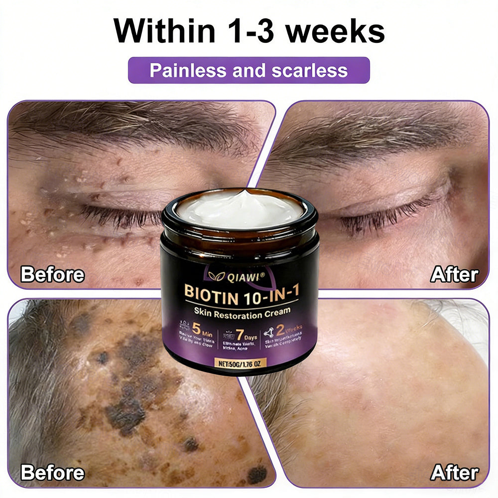 Made and Shipped from USA ✨QIAWI® Biotin 10-in-1 Skin Restoration Cream 🍀