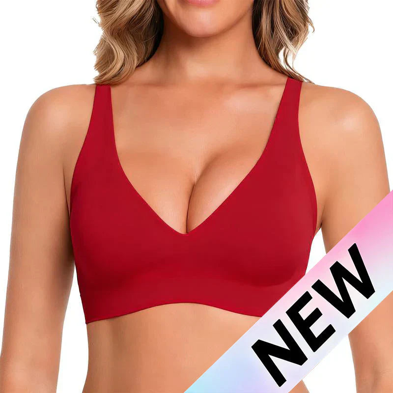 🌿 Spring Refresh! NESLEMY Women’s Wireless Deep V Bralette — Your Lightest T-Shirt Bra Yet