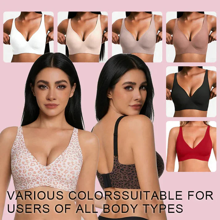 🌿 Spring Refresh! NESLEMY Women’s Wireless Deep V Bralette — Your Lightest T-Shirt Bra Yet