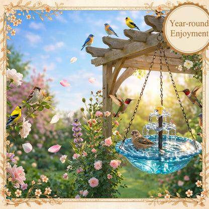 ✨Special Offer Today Only! 🐦 Solar Cascade Hanging Bird Bath Fountain