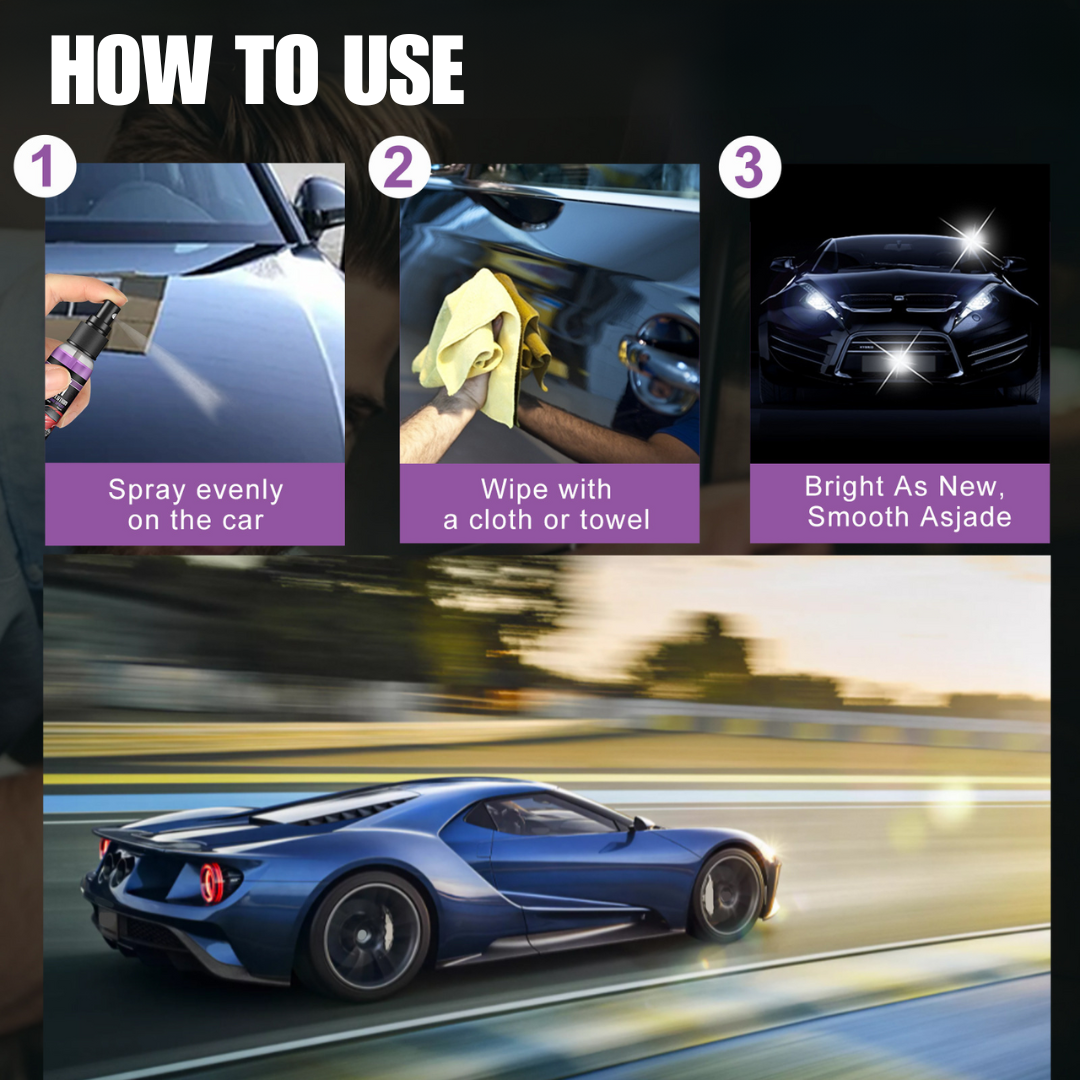 Qooes®-3-in-1 Ceramic Coating Spray – Professional-Grade Car Protection & Shine