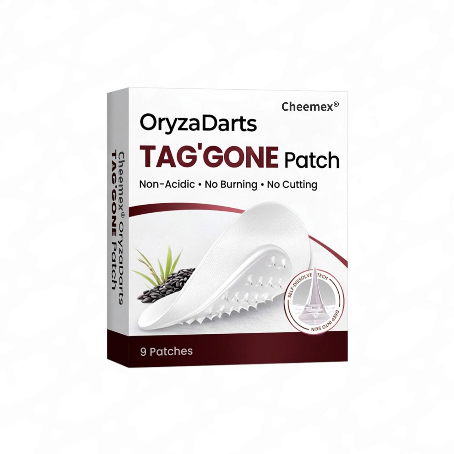 Cheemex® OryzaDarts TAG’GONE Patch✨Pain-Free Root-Level Removal Powered by Black Rice MicroDarts.