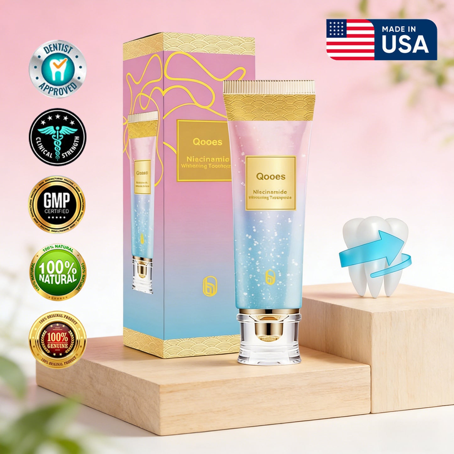 Qooes™ Niacinamide Whitening Toothpaste