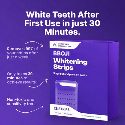 Instant purple tone-correcting strips that help improve the look of yellow tones in minutes — no peroxide, gentle formula