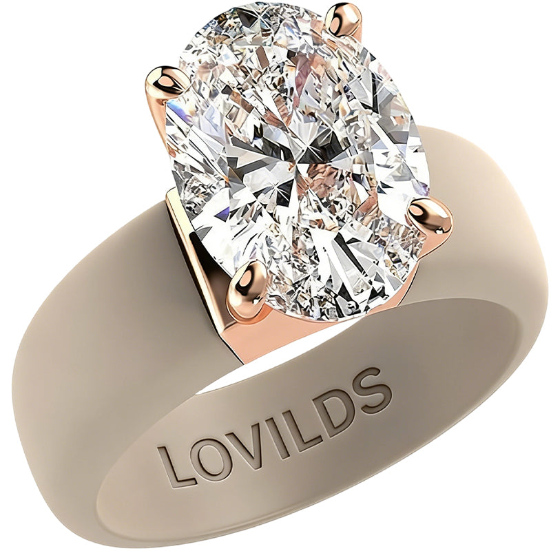 💎Silicone Ring – Emerald Cut CZ