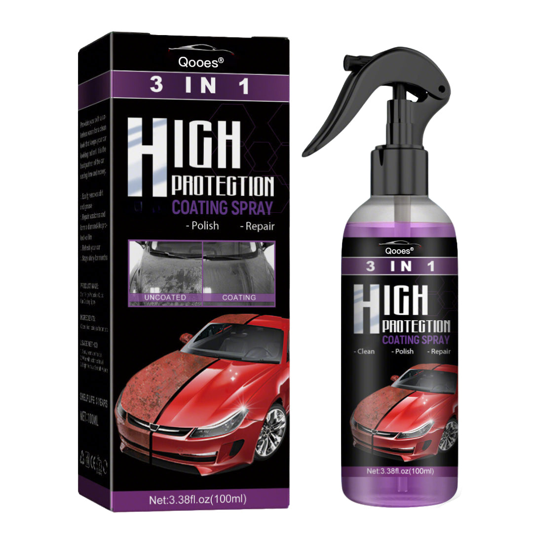 Qooes®-3-in-1 Ceramic Coating Spray – Professional-Grade Car Protection & Shine
