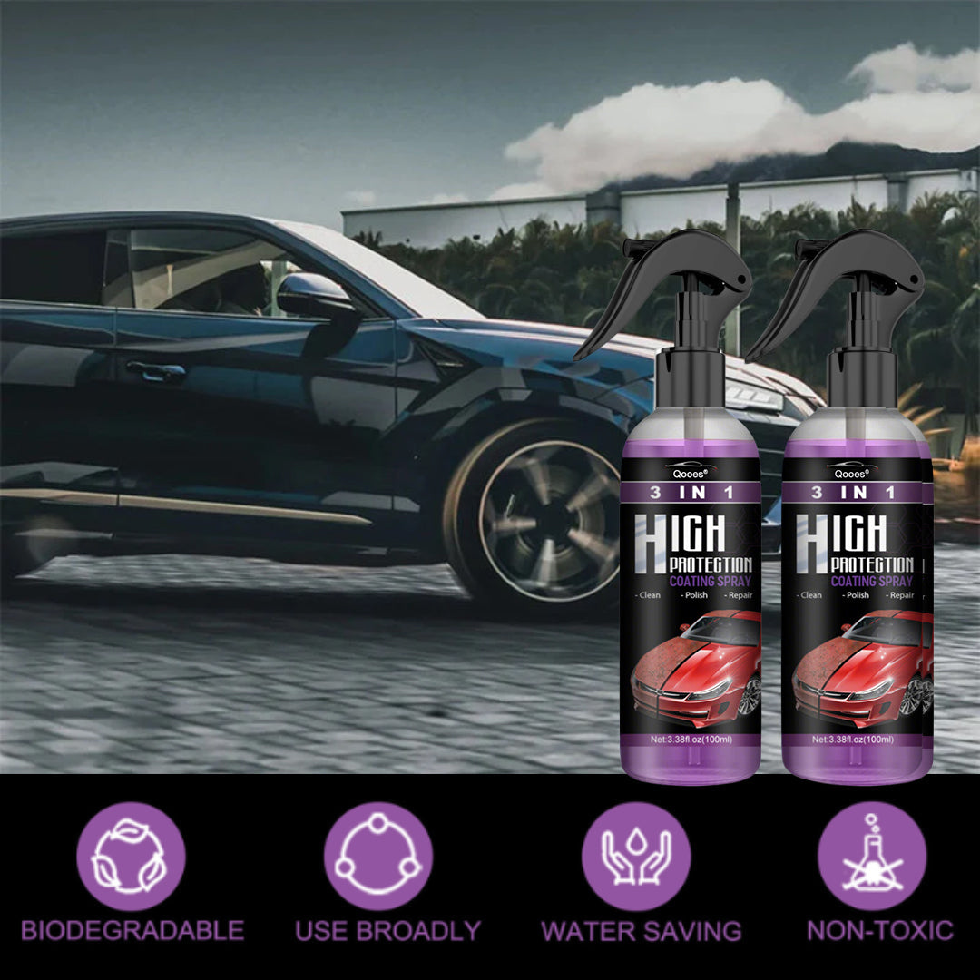 Qooes®-3-in-1 Ceramic Coating Spray – Professional-Grade Car Protection & Shine