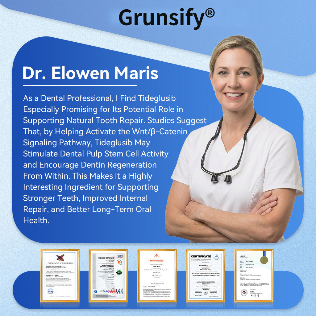 Grunsify® 🦷 Tideglusib Fast‑Dissolving Tooth & Gum Repair Oral Strips ✨