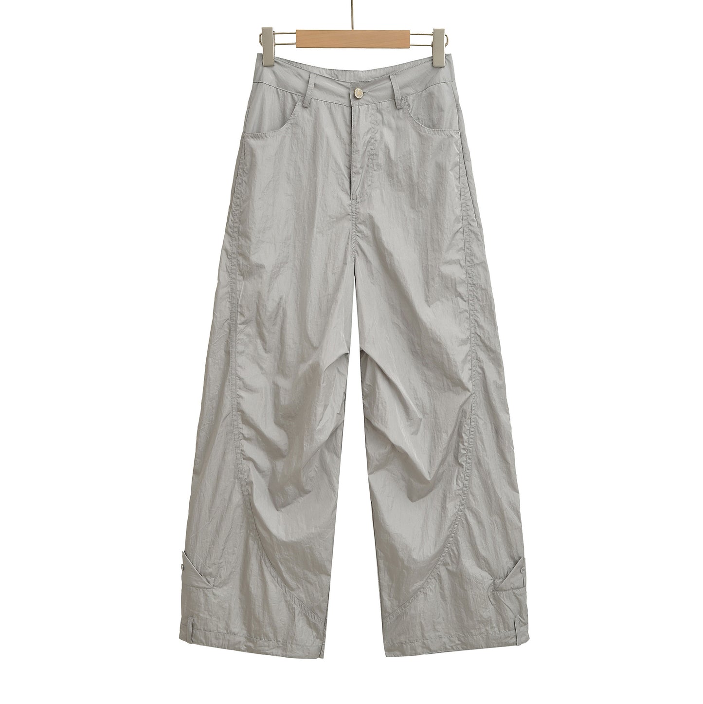 Splicing loose wide leg straight leg pants for women's quick drying jazz dance casual pants