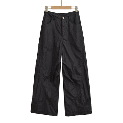 Splicing loose wide leg straight leg pants for women's quick drying jazz dance casual pants