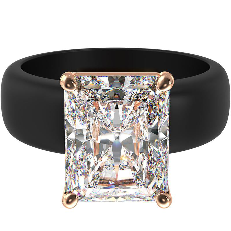 💎Silicone Ring – Emerald Cut CZ