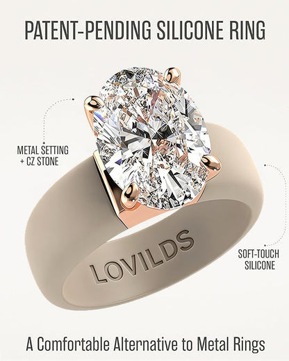 💎Silicone Ring – Emerald Cut CZ