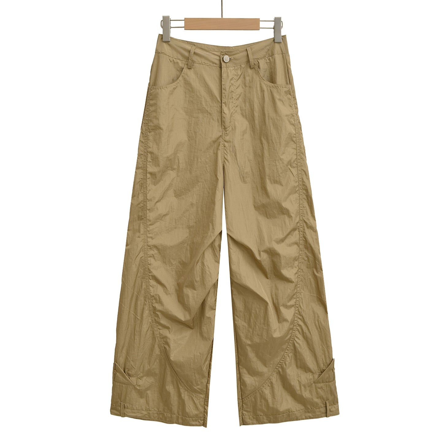 Splicing loose wide leg straight leg pants for women's quick drying jazz dance casual pants