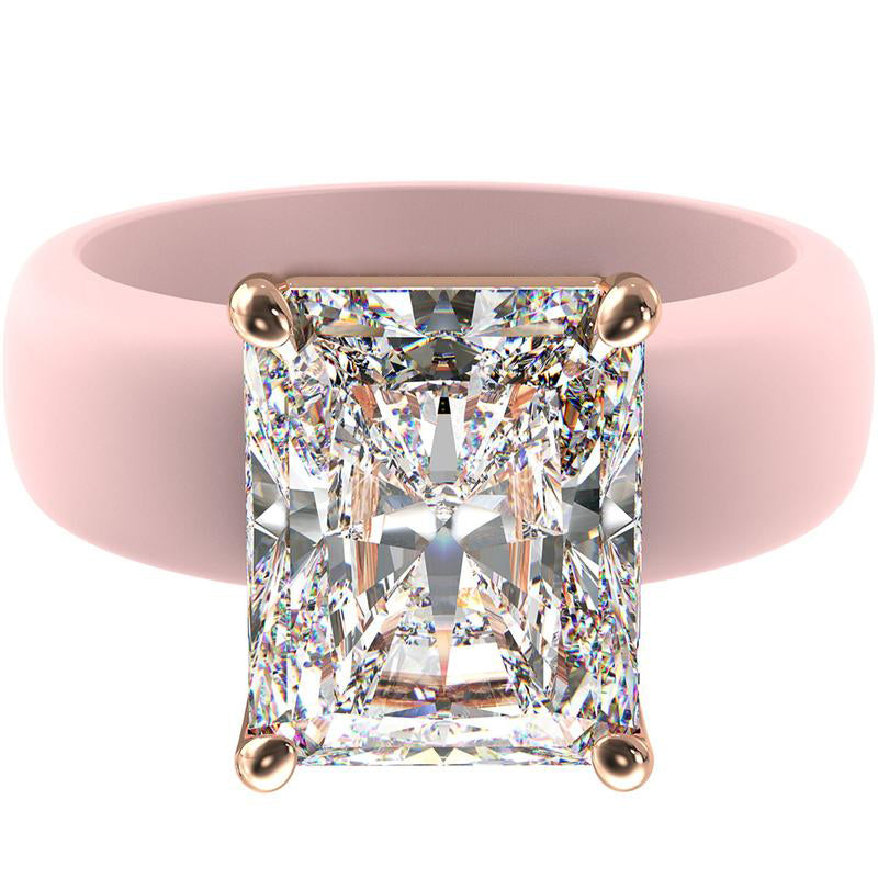 💎Silicone Ring – Emerald Cut CZ