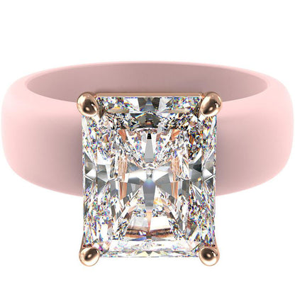💎Silicone Ring – Emerald Cut CZ