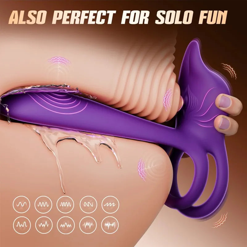 🎁LOVILDS™ Enchanted Girl Luxe Smart Vibrating Ring – App-Controlled Pleasure for Couples 💫