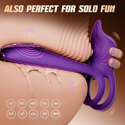 🎁LOVILDS™ Enchanted Girl Luxe Smart Vibrating Ring – App-Controlled Pleasure for Couples 💫